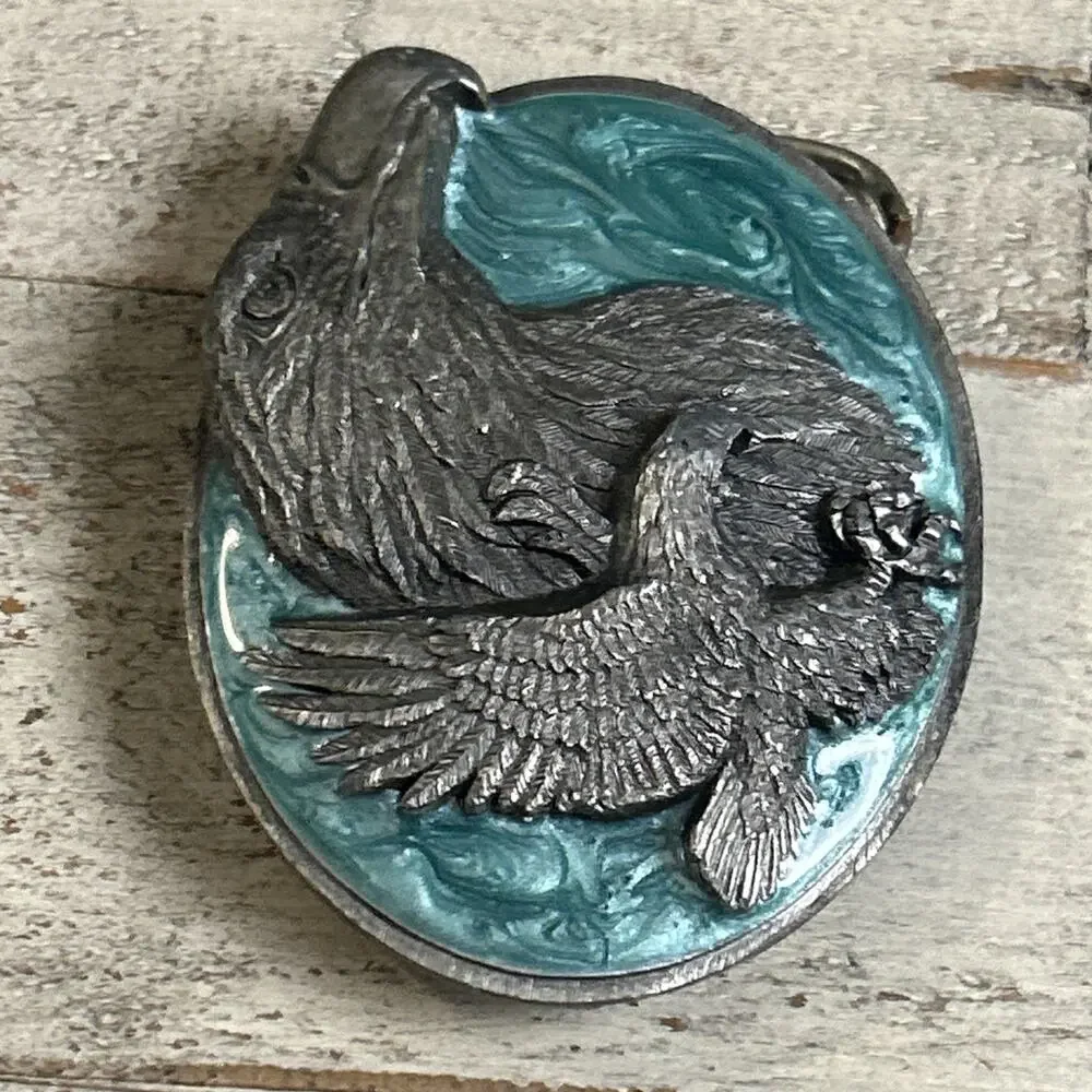 1990 Siskiyou American Bald Eagle Belt Buckle Vintage Y2K American Patriotic - Picture 4 of 8